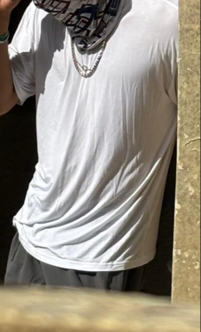 PLAIN WHITE OVERSIZED GAOZZI BAMBOO T'Z { short sleeved }