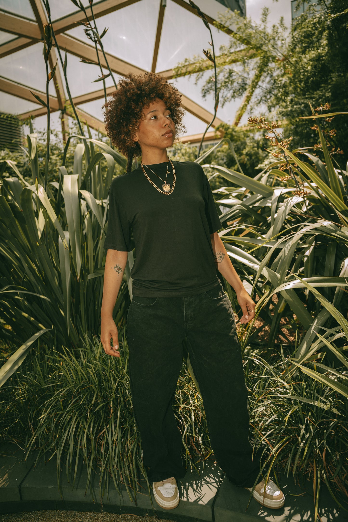 PLAIN BLACK OVERSIZED GAOZZI BAMBOO T'Z { short sleeved } (pictures available soon)